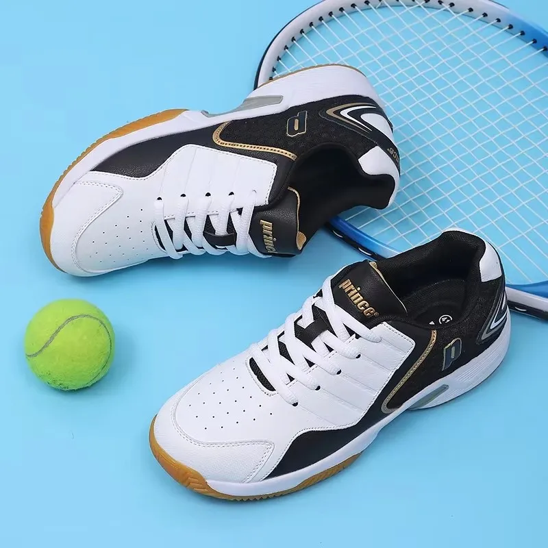 Badminton Shoes - 전문 남성 여성 가죽 배드민턴 신발