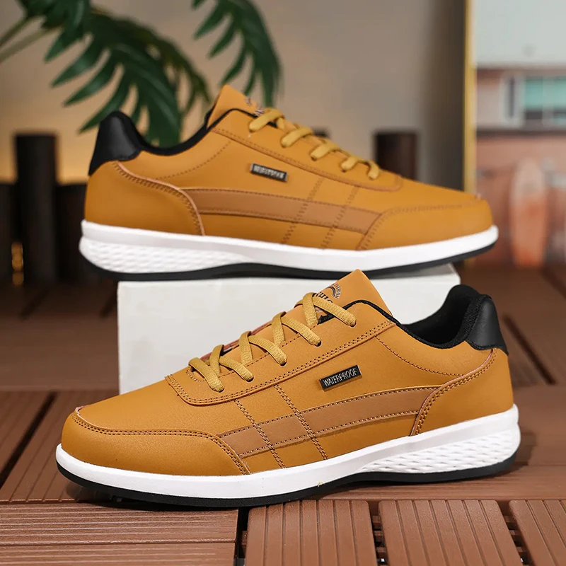 가죽 PU 남성 신발 스니커즈 트렌드 캐주얼 신발 통기 - Badminton Shoes Men 리뷰 및 가격
